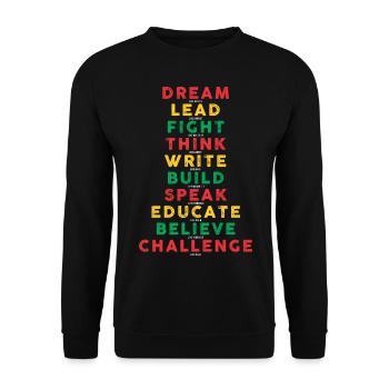 BLM black lives matter Graphic - Unisex Sweatshirt - black - Front - Alina (178cm) & Michal (187cm)