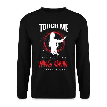 Wingtsun Wing chun Touch Me - Unisex Sweatshirt - black - Front - Alina (178cm) & Michal (187cm)