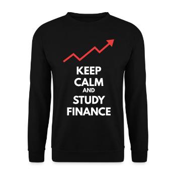 Money and Finance - Unisex Sweatshirt - black - Front - Alina (178cm) & Michal (187cm)