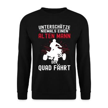 Quadfahrer Geschenkidee Quadfahren Quad ATV - Unisex Pullover - Schwarz - Vorne - Alina (178cm) & Michal (187cm)