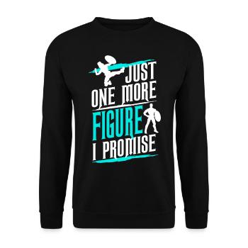 Just one more Action Figure - Nur noch eine Figur - Unisex Pullover - Schwarz - Vorne - Alina (178cm) & Michal (187cm)