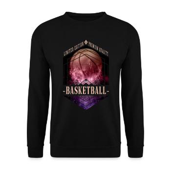 Basketball Basketball Player Fire Sports Player Fan - Unisex Sweatshirt - black - Front - Alina (178cm) & Michal (187cm)