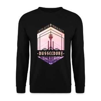 Düsseldorf Allemagne City Skyline Home Love - Sweat-shirt Unisexe - noir - Devant - Alina (178cm) & Michal (187cm)