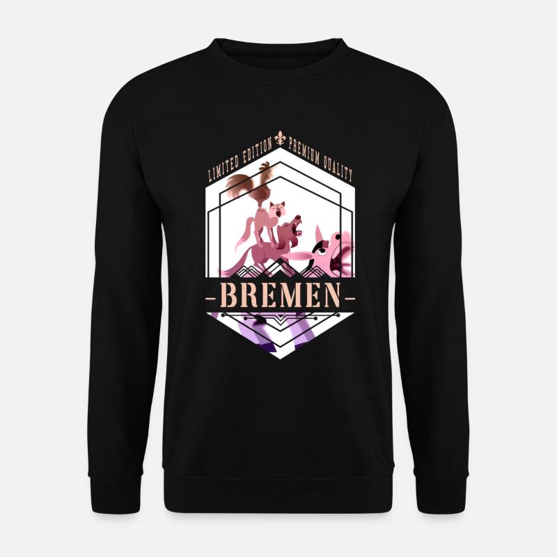Bremen Deutschland Stadt Skyline Vintage Retro - Unisex Pullover - Schwarz