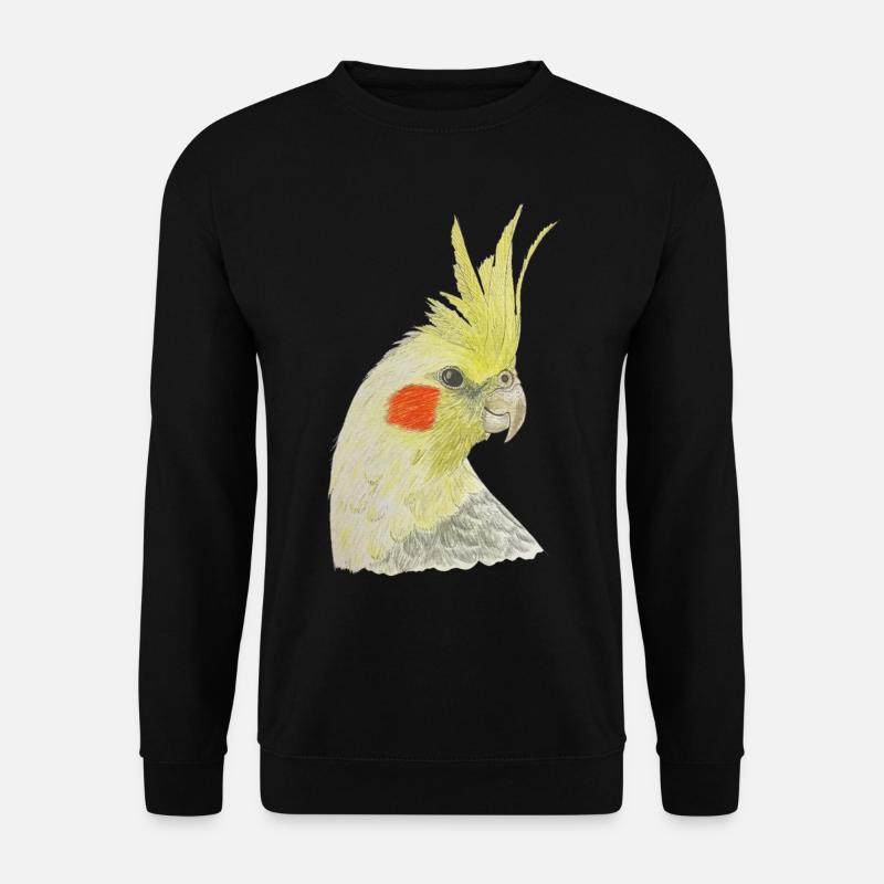 Nymphensittich gelber Kakadu Vogel Ornithologie - Unisex Pullover - Schwarz