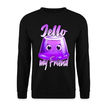 Jello my Friend - Unisex Pullover - Schwarz - Vorne - Alina (178cm) & Michal (187cm)
