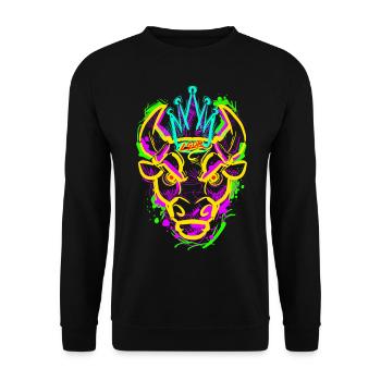 L.Gor Stier - Unisex Pullover - Schwarz - Vorne - Alina (178cm) & Michal (187cm)