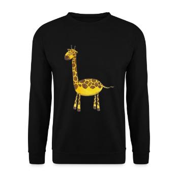 Girafe Mignon Enfants Cadeau Safari Afrique Zoo - Sweat-shirt Unisexe - noir - Devant - Alina (178cm) & Michal (187cm)