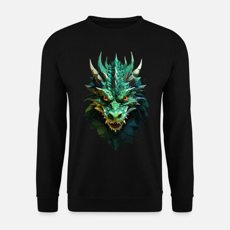 Schattiger Drache - Dunkle Pracht - Unisex Pullover - Schwarz