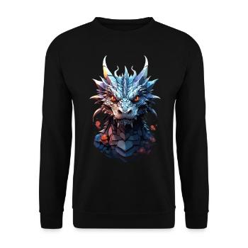 Dragon sinistre - Murmures nocturnes - Sweat-shirt Unisexe - noir - Devant - Alina (178cm) & Michal (187cm)