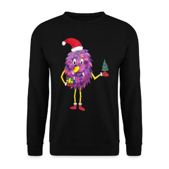 Monstre De Noël, Monstre Mignon, Noël - Sweat-shirt Unisexe - noir - Devant - Alina (178cm) & Michal (187cm)