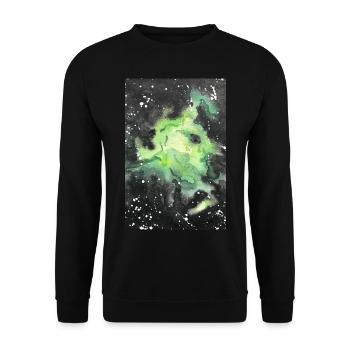 galaxy nebula galaxy nebula nerd astronomy space - Unisex Sweatshirt - black - Front - Alina (178cm) & Michal (187cm)
