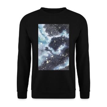 galaxie nébuleuse galaxie nébuleuse nerd astronomie espace - Sweat-shirt Unisexe - noir - Devant - Alina (178cm) & Michal (187cm)