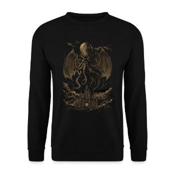 Cthulhu horror - Unisex Sweatshirt - black - Front - Alina (178cm) & Michal (187cm)