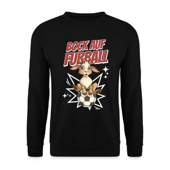 Bock Auf Fußball Lustig Humor Wortwitz Fußballer - Unisex Pullover - Schwarz - Vorne - Alina (178cm) & Michal (187cm)
