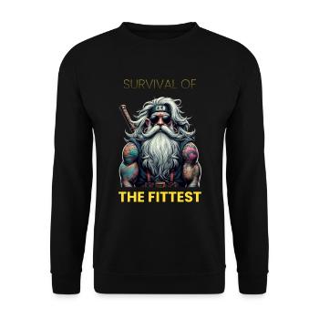 Survival of the fittest - Unisex Sweatshirt - black - Front - Alina (178cm) & Michal (187cm)
