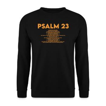 Psalm 23, Bibelvers, Jesus Christus - Unisex Pullover - Schwarz - Vorne - Alina (178cm) & Michal (187cm)