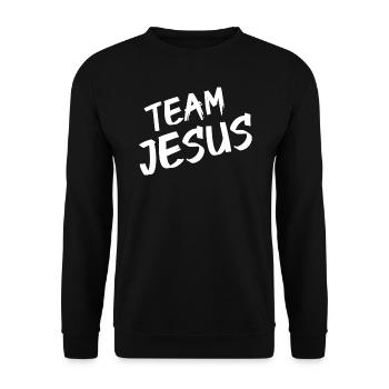 Équipe Jésus-Christ évangélique - Sweat-shirt Unisexe - noir - Devant - Alina (178cm) & Michal (187cm)