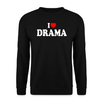 I love drama - Sweat-shirt Unisexe - noir - Devant - Alina (178cm) & Michal (187cm)