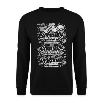 The Serenity Prayer - Unisex Sweatshirt - black - Front - Alina (178cm) & Michal (187cm)