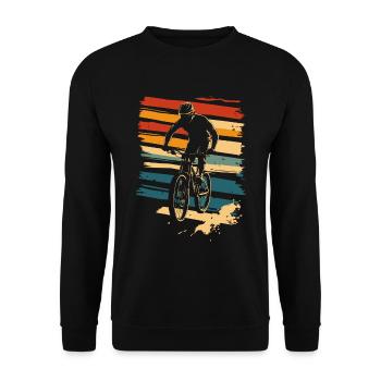 Mountain Biking Mountain Bike Vintage - Unisex Sweatshirt - black - Front - Alina (178cm) & Michal (187cm)