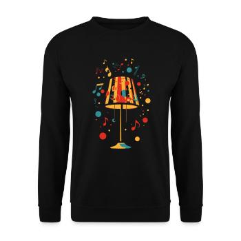 Lamp 70s Music Party - Unisex Sweatshirt - black - Front - Alina (178cm) & Michal (187cm)