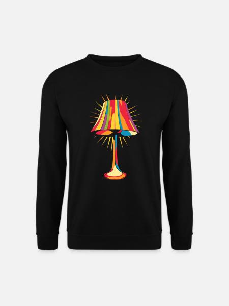 Lampe 70er Jahre Musik Party - Unisex Pullover - Schwarz