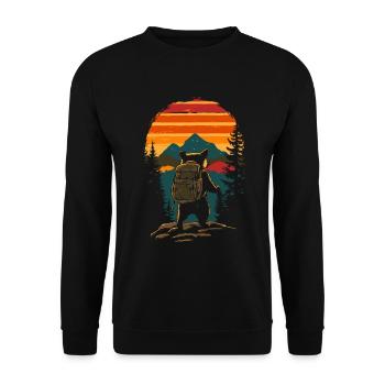 Raton laveur Randonnée Trekking - Sweat-shirt Unisexe - noir - Devant - Alina (178cm) & Michal (187cm)
