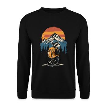 Raton laveur Randonnée Trekking - Sweat-shirt Unisexe - noir - Devant - Alina (178cm) & Michal (187cm)