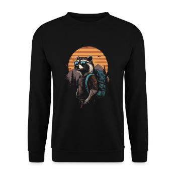Raton laveur Randonnée Trekking - Sweat-shirt Unisexe - noir - Devant - Alina (178cm) & Michal (187cm)