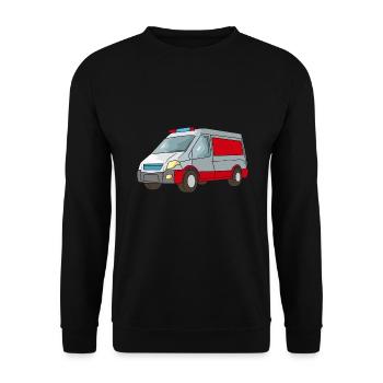 Ambulance Ambulance Paramedic Emergency Doctor - Unisex Sweatshirt - black - Front - Alina (178cm) & Michal (187cm)