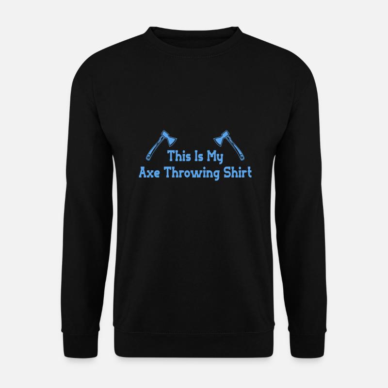 Axt werfen Axtwerfen - Unisex Pullover - Schwarz