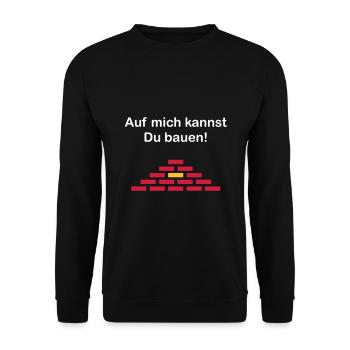 ★ couleurs de design ★ Sur moi tu peux compter - Sweat-shirt Unisexe - noir - Devant - Alina (178cm) & Michal (187cm)