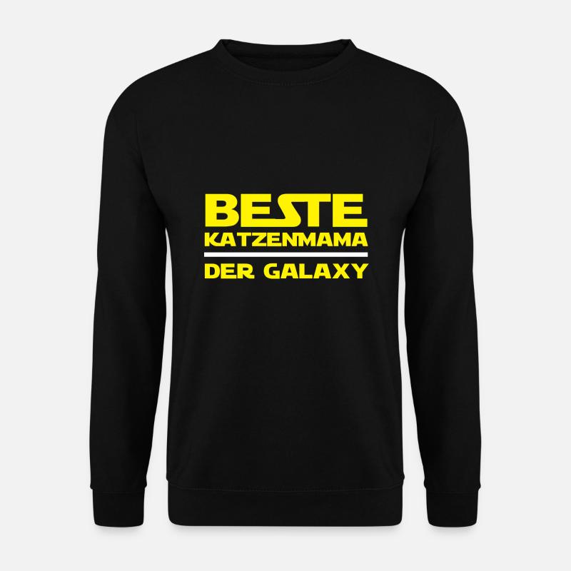 Katzen Tshirt Galaxy - Unisex Pullover - Schwarz