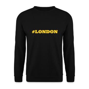 #London England Hauptstadt - Unisex Pullover - Schwarz - Vorne - Alina (178cm) & Michal (187cm)
