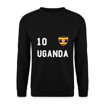 Uganda flag, gift - Unisex Sweatshirt - black - Front - Alina (178cm) & Michal (187cm)