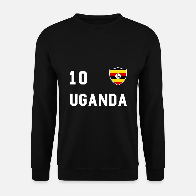 Uganda Flagge, Geschenk - Unisex Pullover - Schwarz
