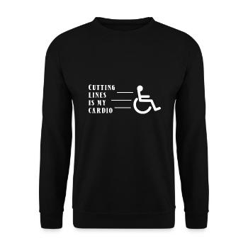 Wheelchair wheelchair access - Unisex Sweatshirt - black - Front - Alina (178cm) & Michal (187cm)