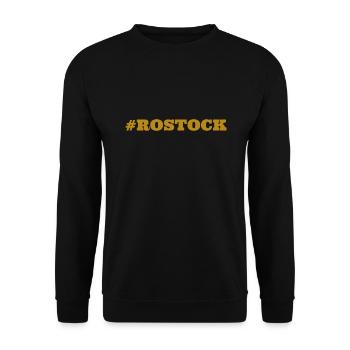 #Rostock Ostdeutschland - Unisex Pullover - Schwarz - Vorne - Alina (178cm) & Michal (187cm)
