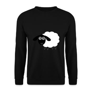 Sheep Gift Gift Idea - Unisex Sweatshirt - black - Front - Alina (178cm) & Michal (187cm)