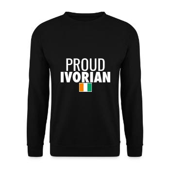 Fier drapeau ivoirien de la Côte d’Ivoire - Sweat-shirt Unisexe - noir - Devant - Alina (178cm) & Michal (187cm)