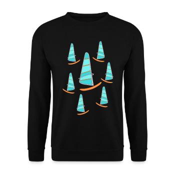 Windsurfing - Unisex Pullover - Schwarz - Vorne - Alina (178cm) & Michal (187cm)