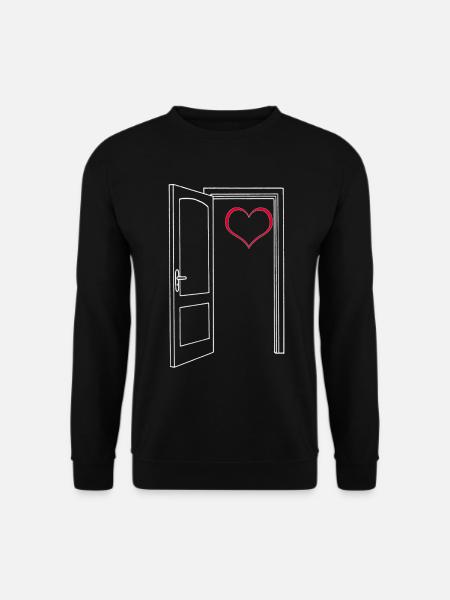 Porte ouverte sur mon coeur (blanc) - Sweat-shirt Unisexe - noir