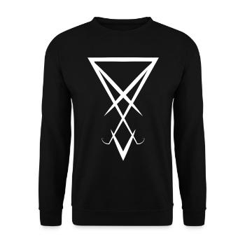 Symbole Lucifer - Sweat-shirt Unisexe - noir - Devant - Alina (178cm) & Michal (187cm)