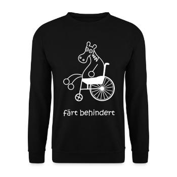 färt behindert, Pferd im Rollstuhl, Lähmung, Pferd - Unisex Pullover - Schwarz - Vorne - Alina (178cm) & Michal (187cm)