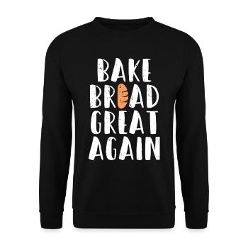 Proper Bread Baking Hobby Baker Dough Whisperer - Unisex Sweatshirt - black - Front - Alina (178cm) & Michal (187cm)