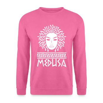 Femme aux cheveux de serpents (blanc) - Sweat-shirt Unisexe - rose - Devant
