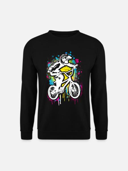 Bmx Graffiti | Bmx Fahrrad Fahrer Streetart - Unisex Pullover - Schwarz