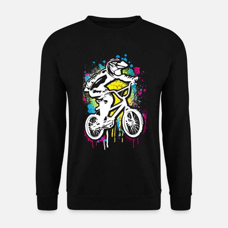 Bmx Graffiti | Bmx Fahrrad Fahrer Streetart - Unisex Pullover - Schwarz