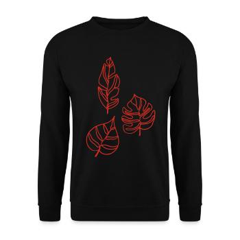 Sketch of nature (red) - Unisex Sweatshirt - black - Front - Alina (178cm) & Michal (187cm)